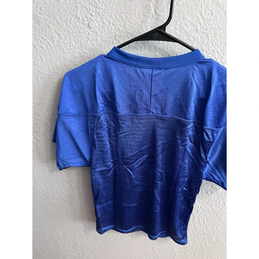 Vtg Nike Team Football Jersey Youth Small‎ Blank Practice Shirt Swoosh Logo Blue